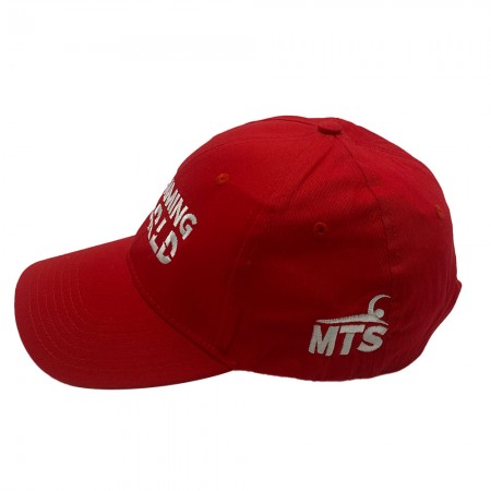 MTS SWIMMING WORLD BASEBALL CAP RED