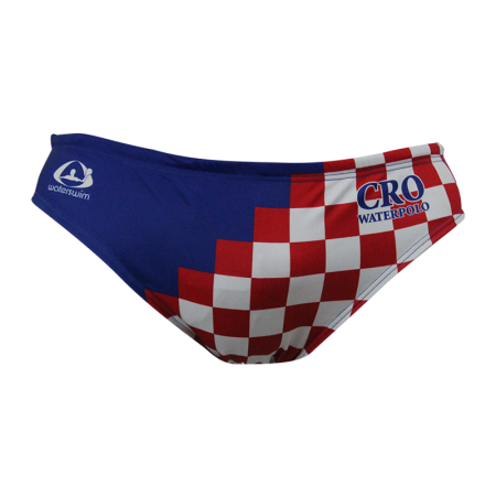 Suit Waterswim Croatia Blue and Squares Swimwear, Swim Briefs for swimmers, Water Polo, Underwater hockey, Underwater rugby