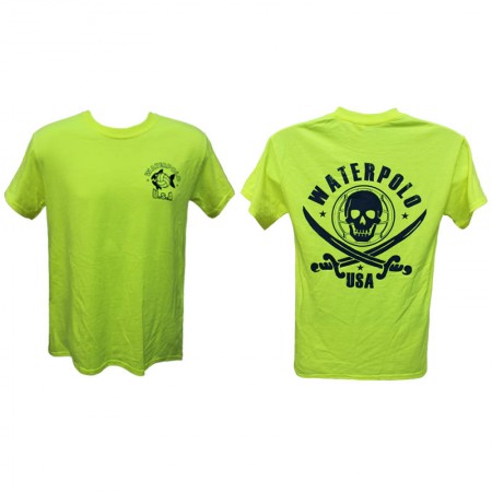 T SHIRTS WATER POLO USA ADULT SIZES SAFETY GREEN